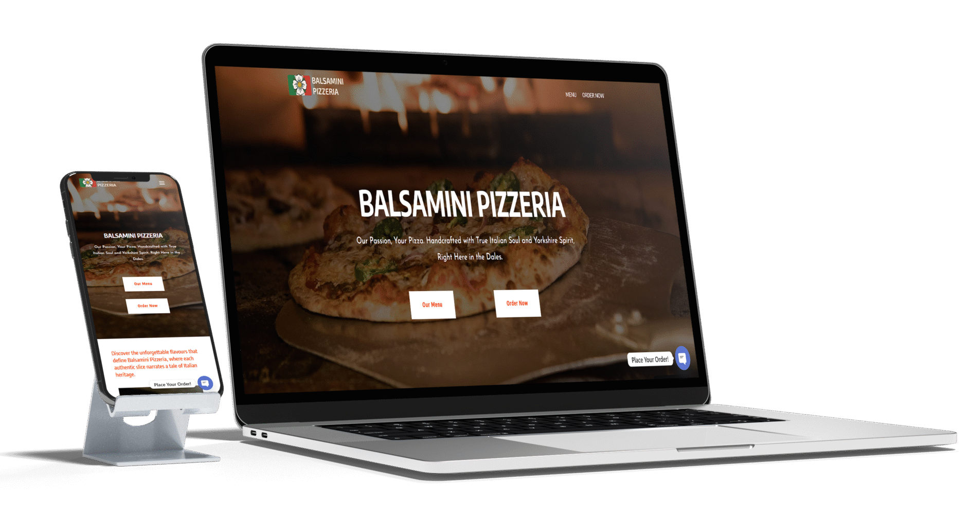 Phone with stand and Laptop Mockups
